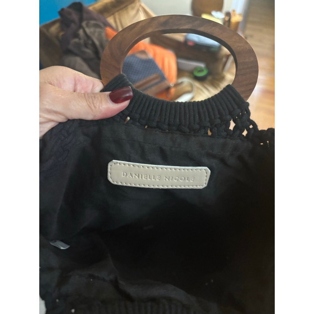 Danielle Nicole Black Macrame Crossbody Bag One S… - image 5